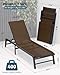FHVIT Chaiselongue für den Außenbereich, Aluminium, für den Außenbereich, 2er-Set, montierbar, Terrassenliege, Pool, flach liegen, Sonnenbaden, verstellbare Rückenlehne, Pool, Loungesessel