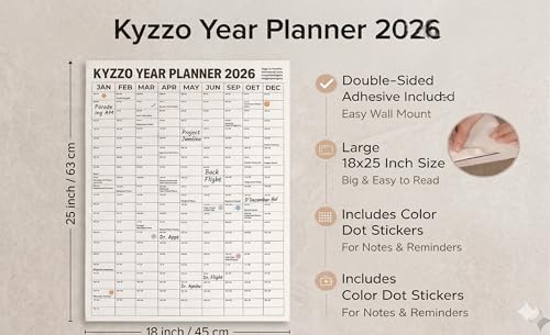Image of Wall Hanging Calendar with Planner, Organizer & Reminder 18x25 Inch Wall Calendar 2026, Perfect for Keeping Track of Important Dates and Schedules, to Do List Suitable for Home, Office, Gifting