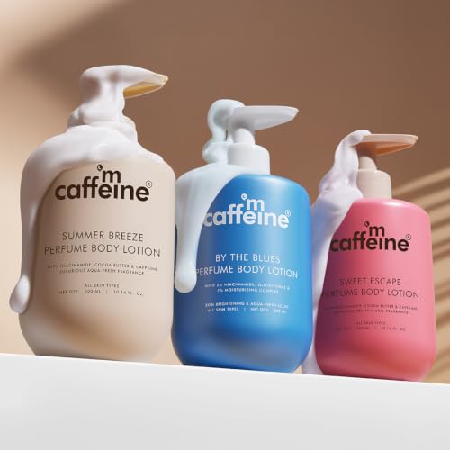 Image of mCaffeine Perfume Body Lotion Trio |Sweet Escape, Summer Breeze & By The Blues Body Lotion (900 ml)