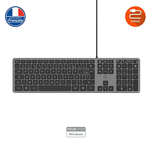 Clavier filaire Slim finition métal MOBILITY LAB Space AZERTY - vue 6
