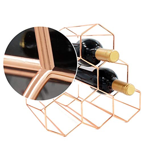 Soporte geométrico para 7 botellas en metal miniatura 4