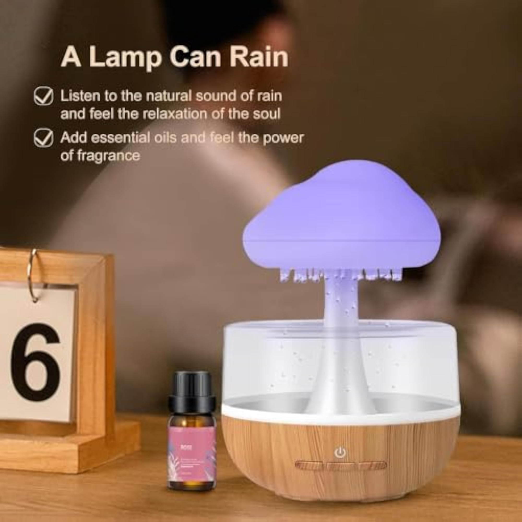 Cute Raining Cloud Diffuser with Night Light and 7 Color Changing Lights