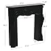 Creative Co-Op Victorian Fireplace Mantel, Black