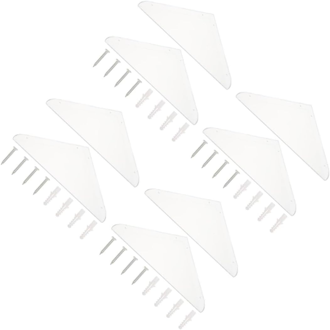 Mobile Storage Rack Freestanding Display Rack Tool Pegboard Garage,Corner Racks Set of 4 Wall Mounted Corner Storage Shelf with Acrylic Transparent Design for B Space Saving Corner Shelves a