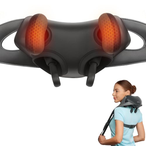 Etekcity Cordless Neck Massager for Pain Relief Deep Tissue, Shiatsu Shoulder Massager with Heat, Massage Tools for Back, Trapezius, Lymphatic Drainage, Relaxation Therapy for Him&Her,Women,Men,Cadeo