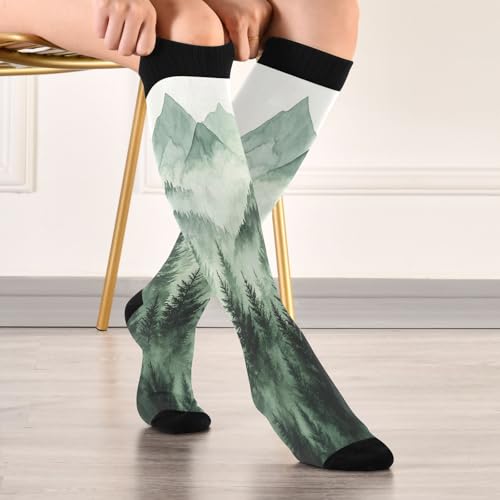 Image of Pigsaly Ceramic Mugs Coffee Cups Womens Knee High Socks Love Compression Socks Athletic Tube Sock Outdoor Sport Socks