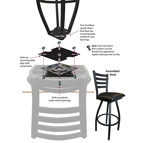Holland Bar Stool Co. L018-25\" Black Wrinkle Villanova Swivel Bar Stool with Jailhouse Style Back by The - Thumbnail 4