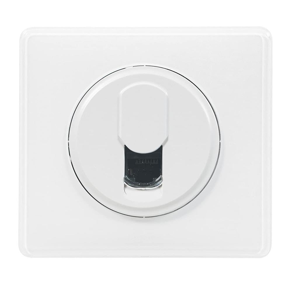 LEGRAND - Prise RJ45 Cat. 6 FTP avec Plaque Céliane - Prise Murale Multimédia - Pour Transmissions Haut Débit Gigabit Ethernet - Fabriqué En France - Blanc