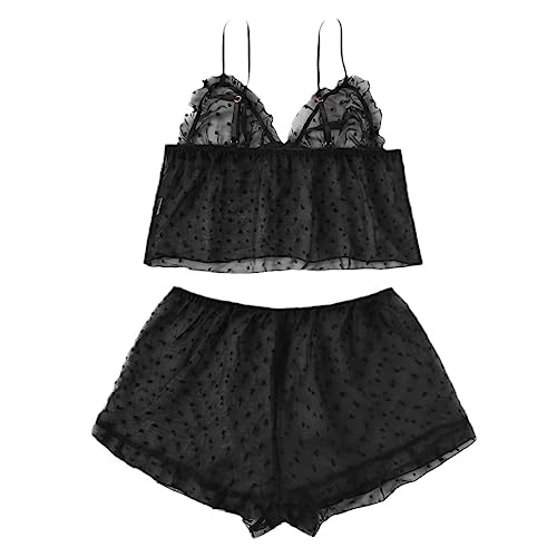 Short en dentelle fine et ensemble pyjama léger contre la chaleur d'été