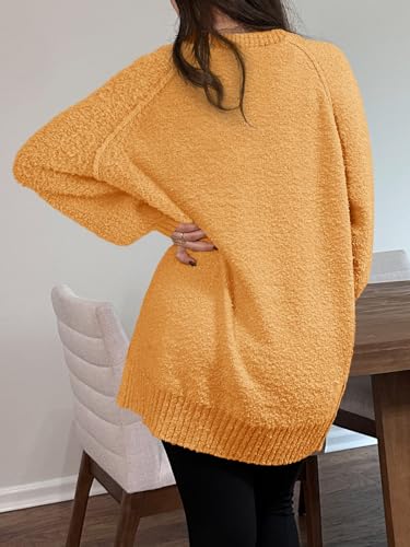 Image of Saodimallsu Womens Oversized Sweater Fuzzy Long Sleeve Casual Tunic Sweater