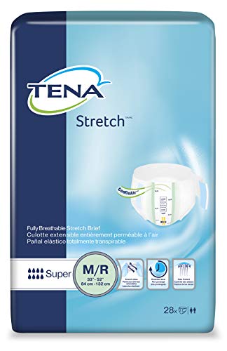 TENA 67902 Super Stretch Medium/Regular Briefs 28/Pack