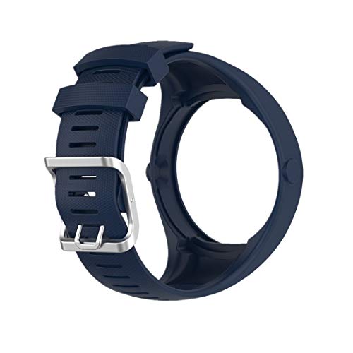 Huabao Correa Compatible con Polar M200,Ajustable Silicona Deportiva Band Repuesto Pulsera para Polar M200 (Azul oscuro)