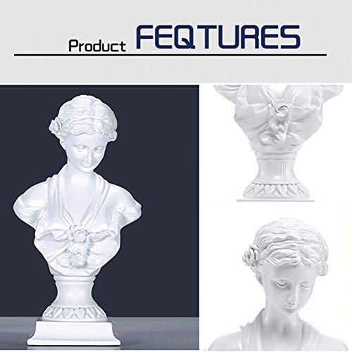 Busto Venus de Milo de 12" en resina blanca para decoración miniatura 4
