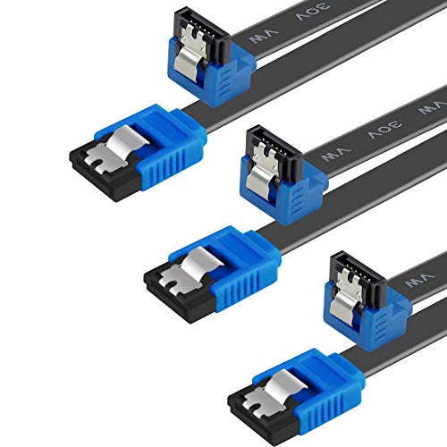 Benfei - Cable SATA III de 6 Gbps en ángulo recto de 90 grados