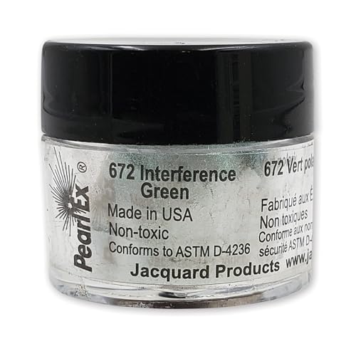 Jacquard Pearl Ex Powdered Pigments for Coloring and Painting 3grams (Interference Green)