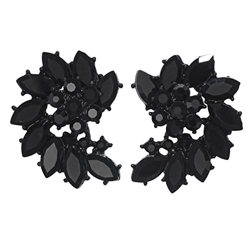 COIRIS Crystal Rhinestone Cluster Stud Earrings Bling Drop Dangle Earrings Bridal Wedding Earrings for Women