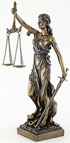 Estatua de la Diosa Romana de la Justicia 13 pulgadas miniatura 2