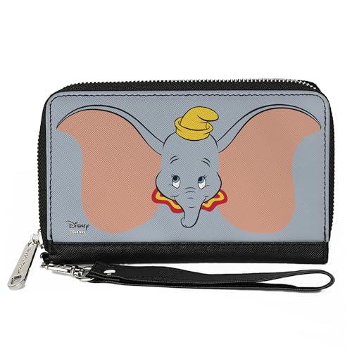 Buckle-Down Women's PU Zip Around Wallet Rectangle-Dumbo, 7.5