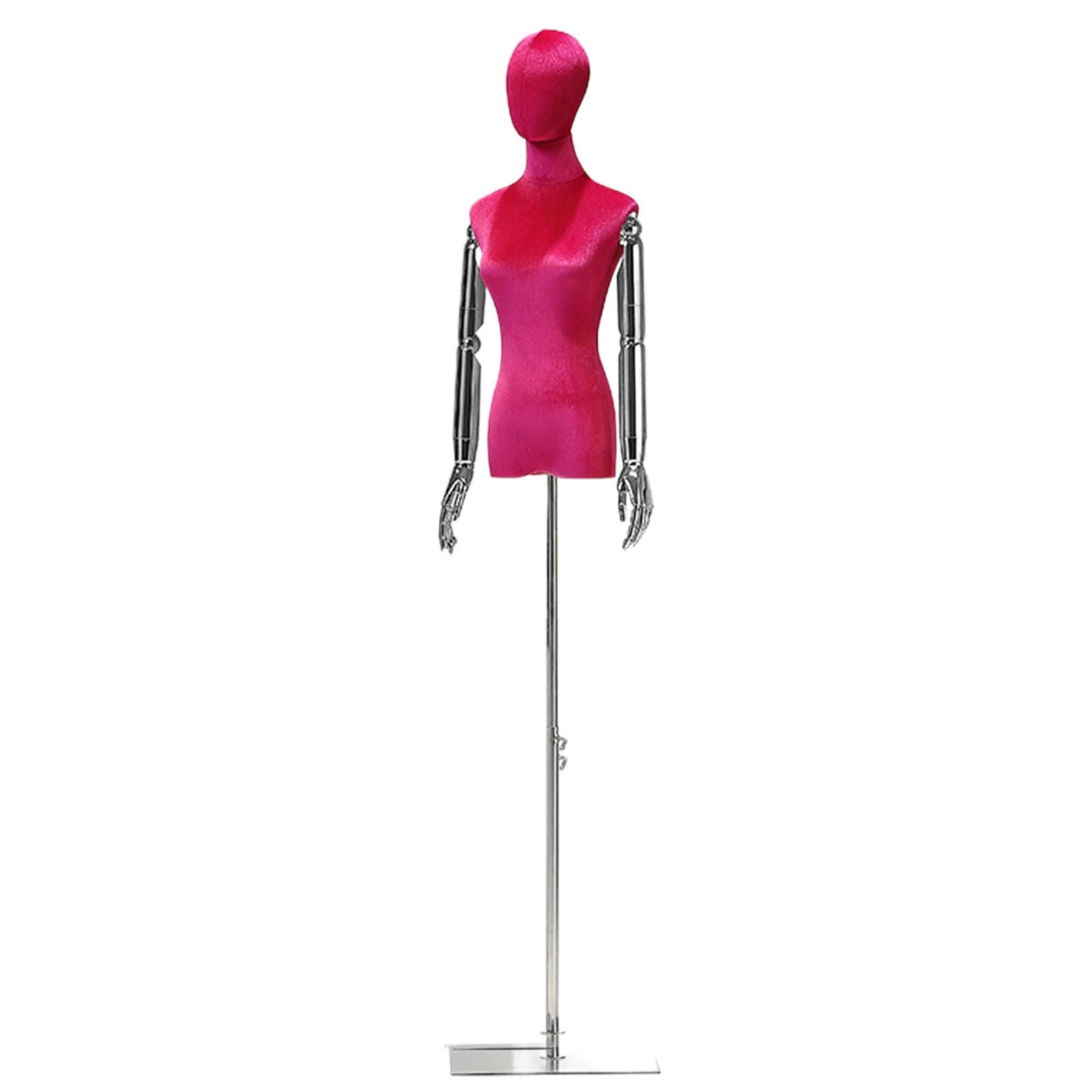 Manichino Sartoriale Regolabile Donna Viene Fornito con Una Bellissima Base in Metallo, Le Articolazioni Delle Mani Elettrolitiche Sono Flessibili, Manichini Donna Negozio Abbigliamento per Abbigliame