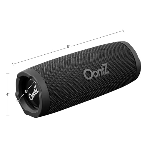 Image of OontZ Cylinder Portable Bluetooth Speaker, 14W, 20-Hour Playtime, IPX7 | 14W Bluetooth speaker with fuller bass, 100-ft range, IPX7 waterproofing, stereo pairing and mic.