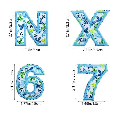 Patchs thermocollants alphabet complet et chiffres brodés pour customisation de tissus