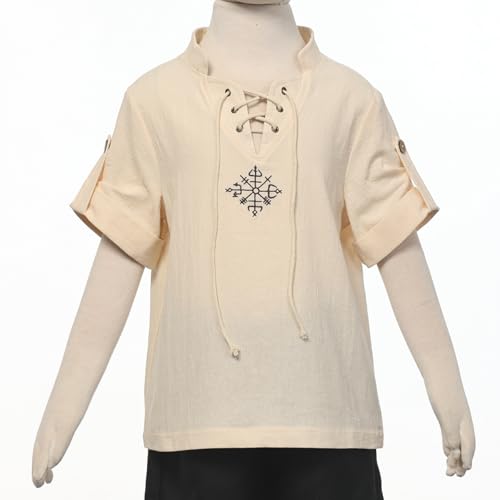 Camisa medieval para niños estilo renacentista vikingo miniatura 4