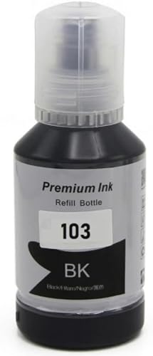 Premium Ink Refill Bottle compatible with Epson 103, Black Ink