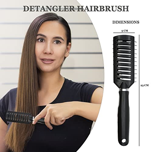 Professional Vented Paddle Hairbrush, Detangle Hair Brush for Women, Men and Kids for Long Thick Curly Dry and Wet Hair Care Brush 23cm - Image 3