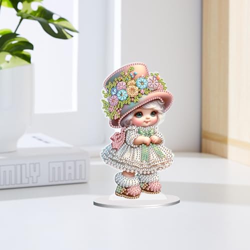 JISHSHAY Diamond Art Desk Ornaments Diamond Painting Desktop Decoration Gem Art Table Top Decorations Gem Painting Table Ornaments Mosaic Kits for Adults Desk Top Kits with Special Drills Fairy Elf - Image 6