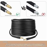 20M Hochdruckschlauch für Kärcher K2 K3 K4 K5 K6 K7, Hochdruckreiniger schlauch mit Click Quick Connect Stecksystem, Hochdruckreiniger Schlauch Zubehör, Hochdruck Verlängerung Ersatzschlauch – Ansicht 3