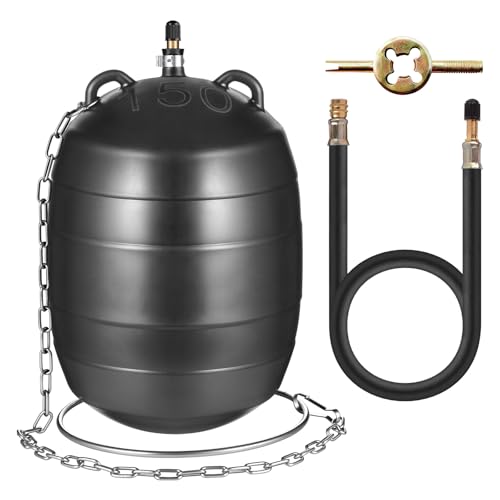 Image of Inflatable Pipe Test Plug, with 39.37 Inches Quick-Install Rubber Extension Hose and Two snap Hook, Rubber Plumbing Balloon (8 inch)