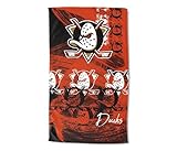 Northwest NHL Anaheim Ducks Oversized Microfiber Beach Towel, 40 x 72 Inches – Quick Dry, Sand Resistant, Lightweight, Highly Absorbent, Distorter Design