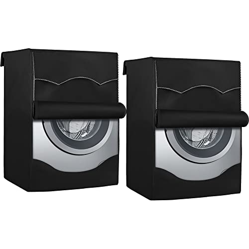 Royxen 2 Pack Washer and Dryer Covers, 27'W x 33'D x 39'H, Black, Waterproof, Dust Proof, Polyester, Fits Most Flat Top Front-Loading Machines