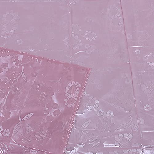 Sharma Clothing Waterproof Plastic Mattress Protection Sheet for Baby and Adult - Double Bed/King Size - 7.5 x 6.5 feet(Flower Pink)