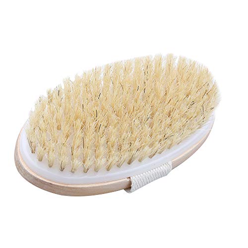 Body Brush Improves Skin's Health And Beauty - Natural Bristle - Remove Dead Skin And Toxins Cellulite Treatment, Improves Lymphatic Functions, Exfoliates, Stimulates Blood Circulation Dry Skin Body