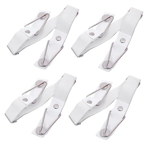 SOLUSTRE 4Pcs Adjustable Skid Quilt Fasteners Bed Sheet Clips for Tightly Securing Bedding Sheet Fixators to Keep Mattress Covers Neat and Wrinkle
