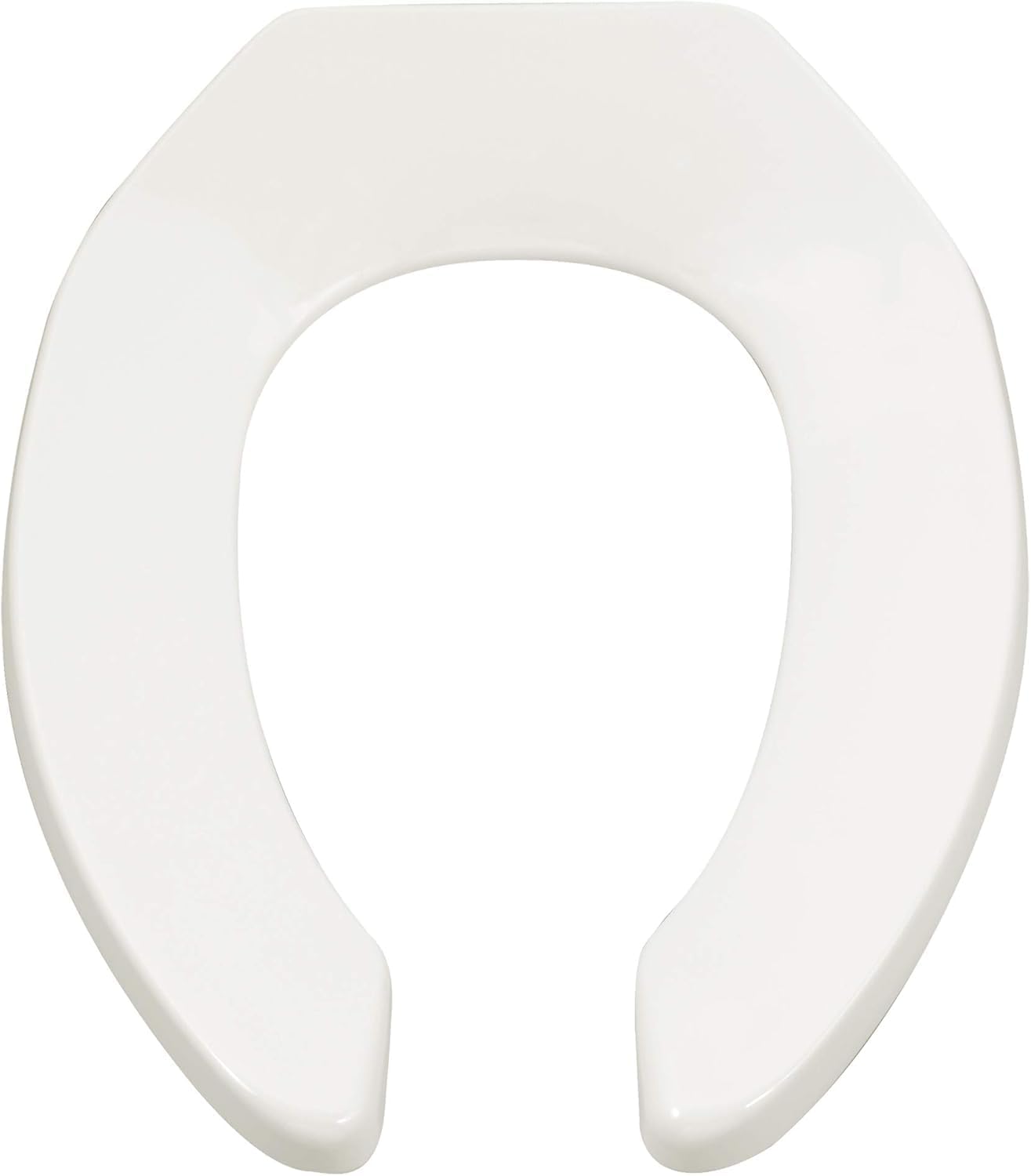 American Standard Commercial Elongated Open Front Toilet Seat with Stainless Steel Hinge, White