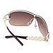 GUESS Women's Metal/semi Rimless Shield Sunglasses, GLD-34, 0 mm