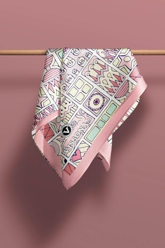 Headscarf for Women - 12"x 27"/30 * 170cm Hair Scarf Geometric Design Headscarf Bandanas Rectangular 605093