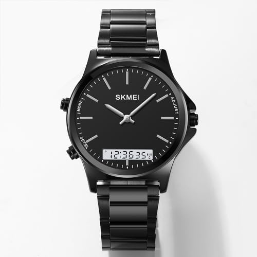 Minimalist Watch for Men LED Digital Watch Men Analog Ultra Thin Mens Waterproof Watches Stainless Steel Stopwatch Wrist Watch3