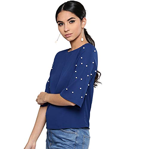Image of Harpa Women Round Neck Solid Top