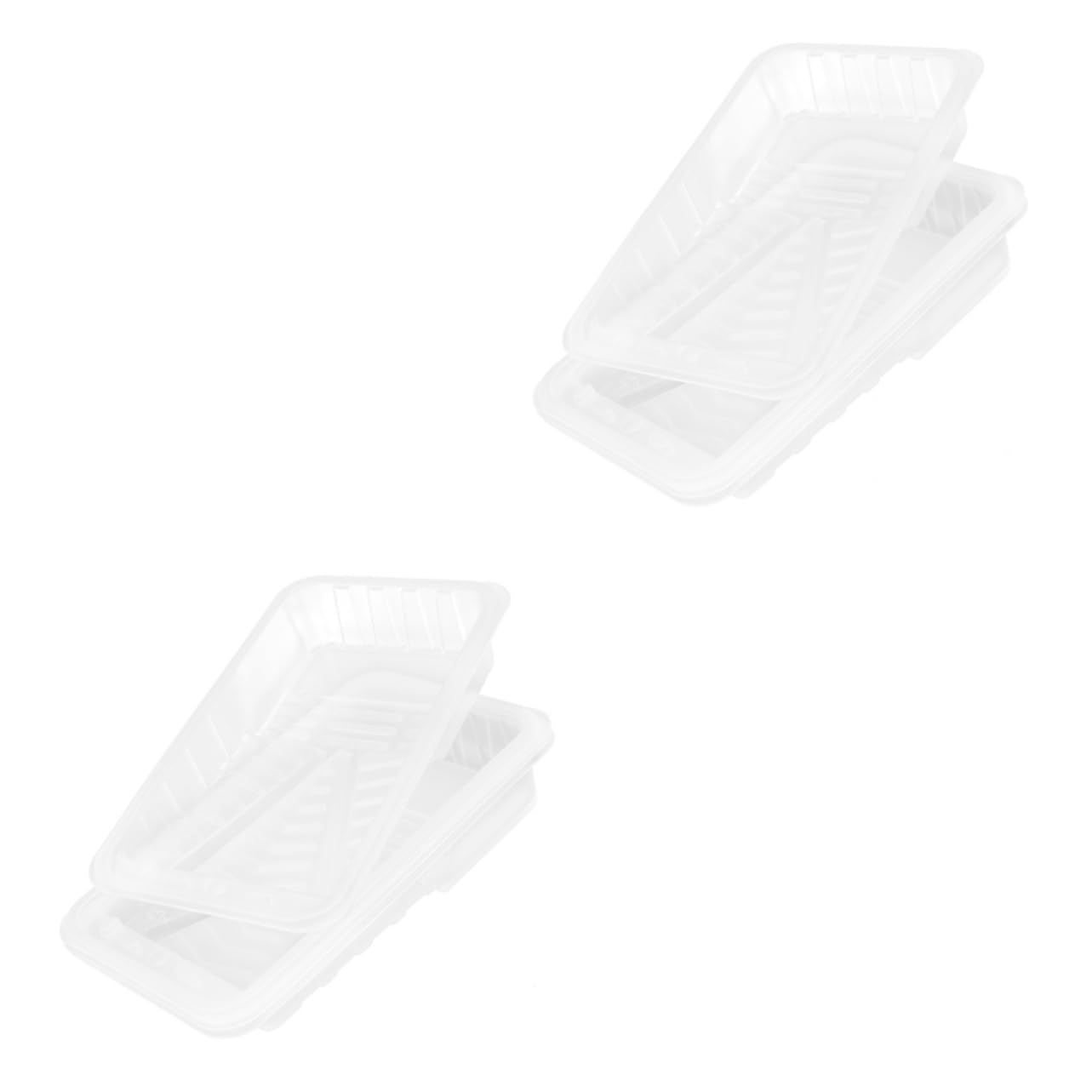 Plateau de peinture transparent avec doublures pour rouleau propre