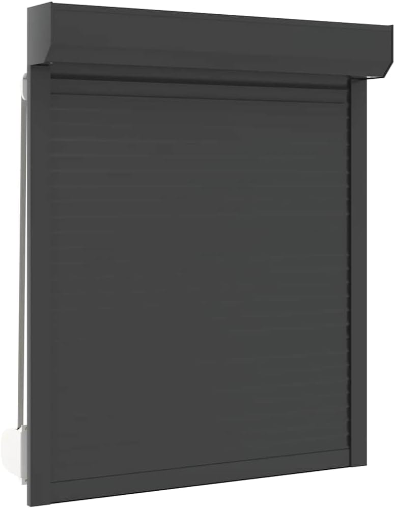 'vidaXL Aluminium Roller Shutter, 100x120 cm, Energy-Efficient, Weather & Abrasion-, Easily Installed, Anthracite Colored for Optimal Privacy