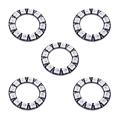 Image of 5PCS 12 X WS2812B RGB LED Rings 12 Bits 5050 Lamp Light with Integrated Driver Full Color Lights DC 5V for Arduino Raspberry Pi
