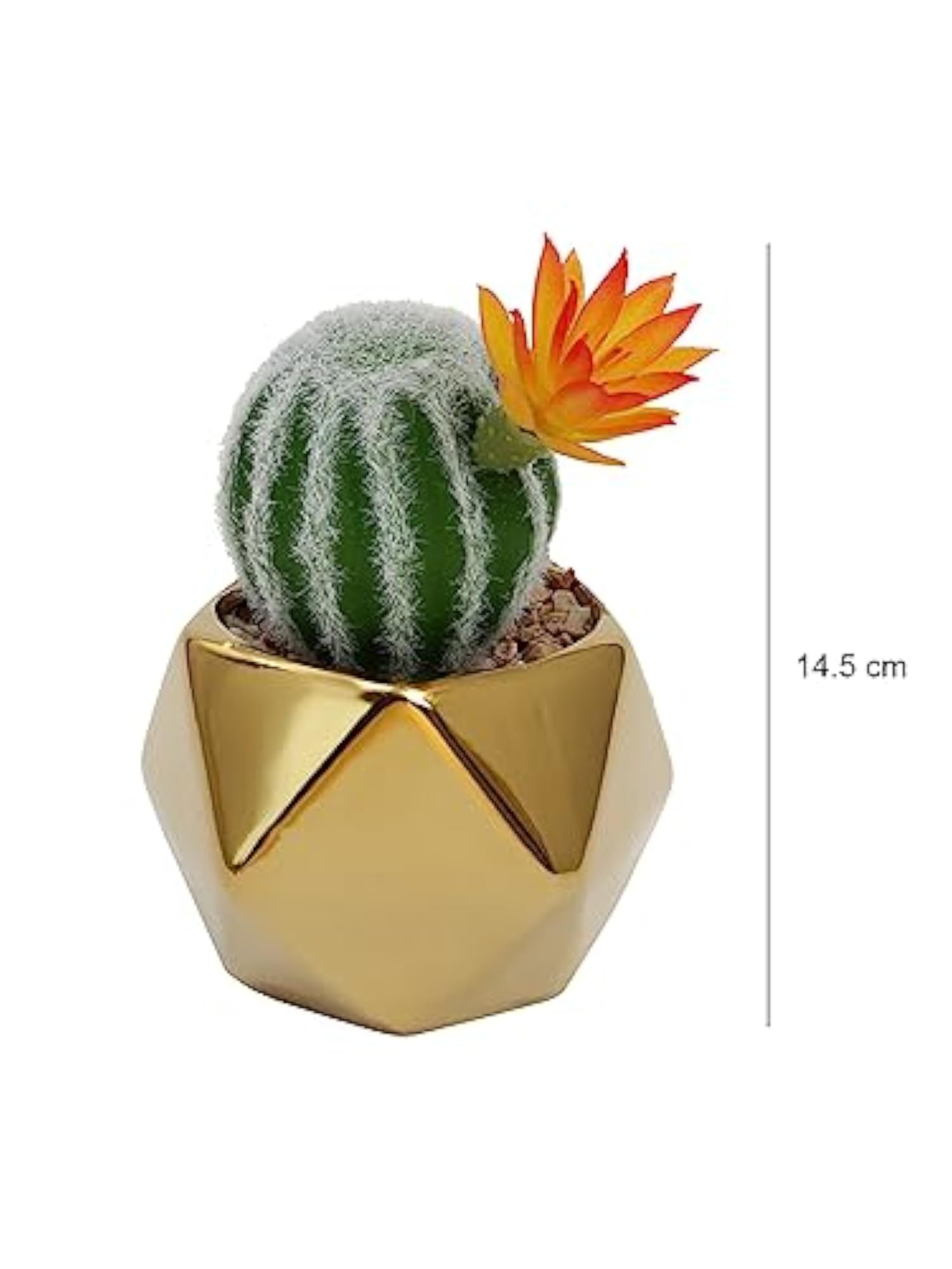 Artificial Succulent Plant with Golden Pot