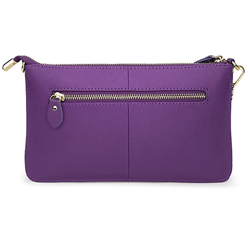 Image of Uromee Wristlet Wallet Clutch Purses for Women Genuine Leather Crossbody Bag Handbag with Detachable Shoulder Chain