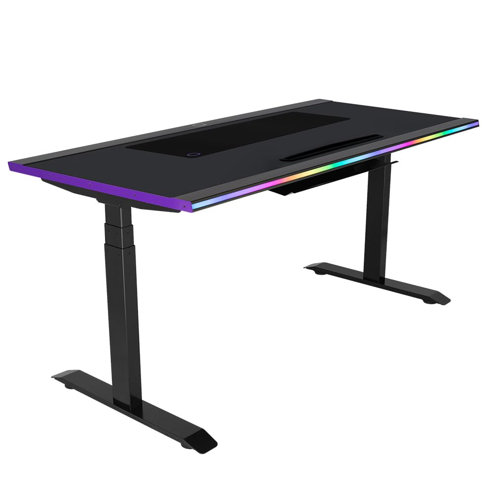 GD160 ARGB GAMING DESK - Scrivania ad illuminazione ARGB 160cm x 75cm, regolabile in altezza, (water-resistant)surface mousepad - 4