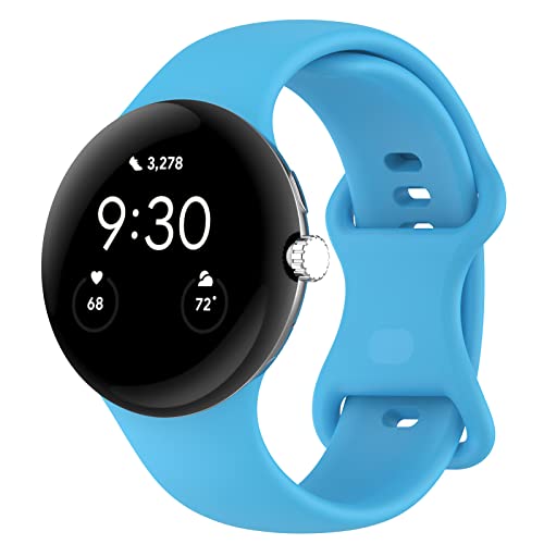 Image of Band Compatible with Google Pixel Watch Soft Silicone Sport Watch Bands Replacement Watch Strap Bracelet for Google Pixel Watch Smartwatch Accessories