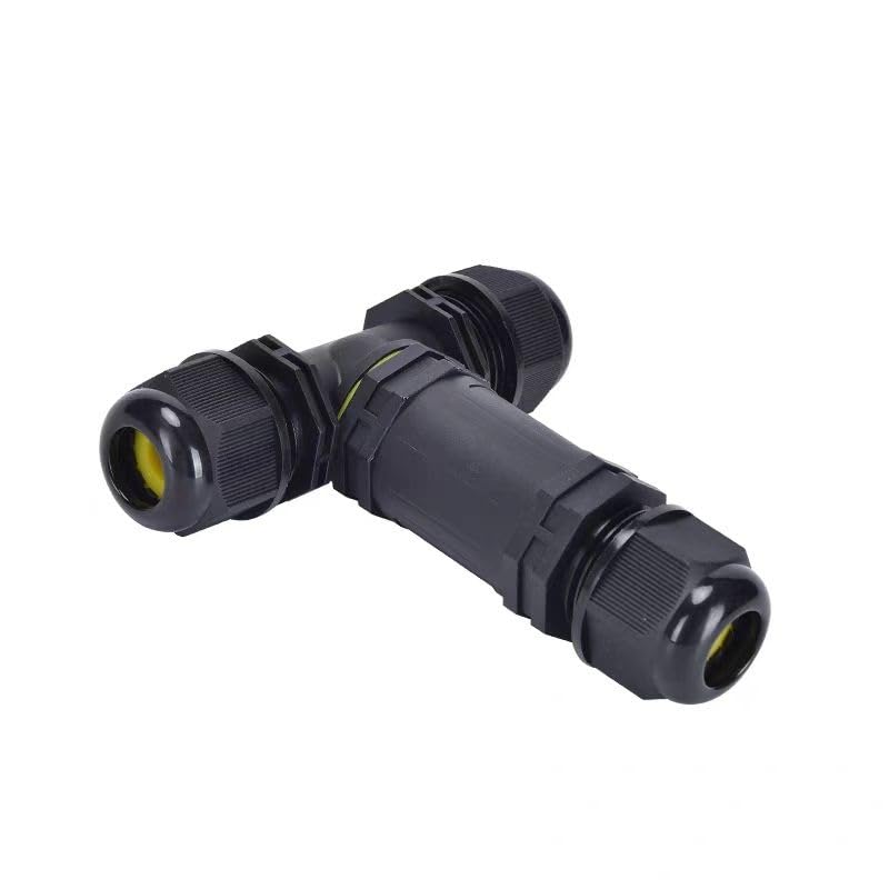 M25 3-Wege-IP68-wasserdichter Stecker – Elektrische Anschlussdose for den Außenbereich, geeignet for regensichere Verkabelung, 25 A, 380 V, Nylon PA66(M25T 5P 10-14mm)