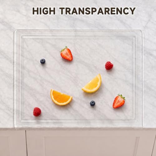 SWSKR Clear Acrylic Cutting Board with Juice Groove,1pcs Clear - 17''x13'' - image 3